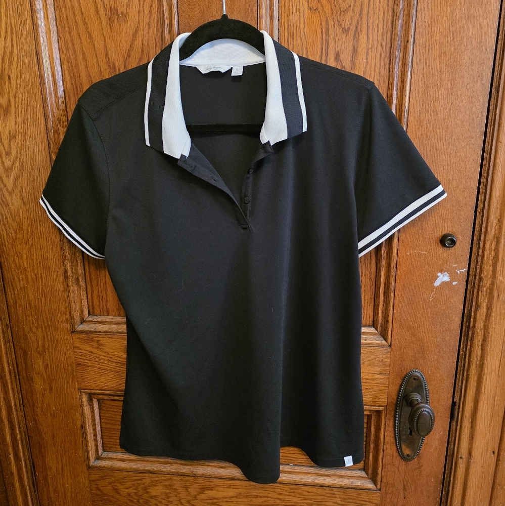 Lady Hagen Black & White Golf Polo. Size Large